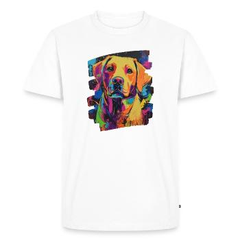 Labrador - T-shirt Premium bio Homme - blanc - Devant - Nico (187cm)
