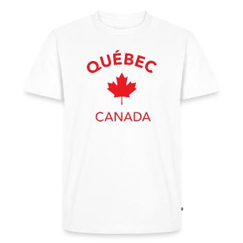 QUEBEC CANADA - Men's Premium Organic T-Shirt - white - Front - Nico (187cm)