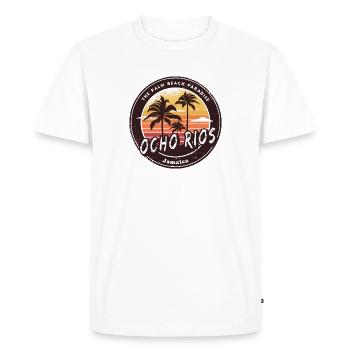 Ocho Rios Jamaica – Tropical Paradise - Men's Premium Organic T-Shirt - white - Front - Nico (187cm)