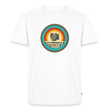 Appareil photo photo rétro Fotografia - T-shirt Premium bio Homme - blanc - Devant - Nico (187cm)