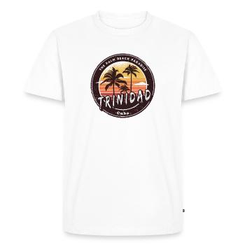 Trinidad Cuba – Retro Beach Vibes - Men's Premium Organic T-Shirt - white - Front - Nico (187cm)