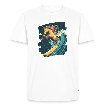 Licorne - T-shirt Premium bio Homme - blanc - Devant - Nico (187cm)