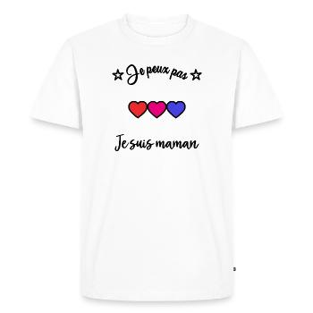BONNE FÊTE. BONNE FÊTE MAMAN. FÊTE DES MÈRES - T-shirt Premium bio Homme - blanc - Devant - Nico (187cm)