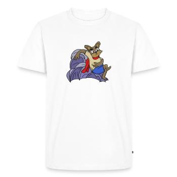 Clever fox - Men's Premium Organic T-Shirt - white - Front - Nico (187cm)