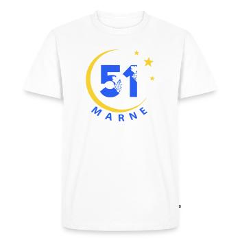 51 - T-shirt Premium bio Homme - blanc - Devant - Nico (187cm)