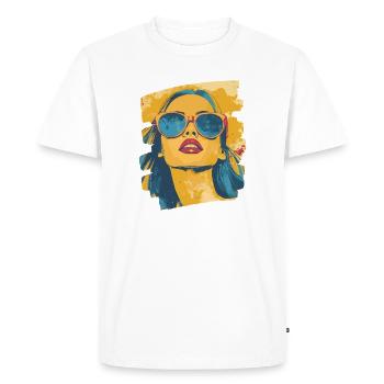 Summer Sun Retro - Men's Premium Organic T-Shirt - white - Front - Nico (187cm)
