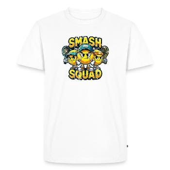 Sweat à capuche de tennis pour enfants Smash Squad Shirt - T-shirt Premium bio Homme - blanc - Devant - Nico (187cm)