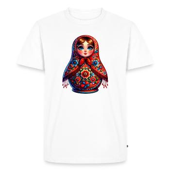 Russian Girl! Matryoshka Russian for Russians - Men's Premium Organic T-Shirt - white - Front - Nico (187cm)