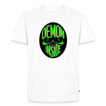 Démon à l’intérieur - T-shirt Premium bio Homme - blanc - Devant - Nico (187cm)