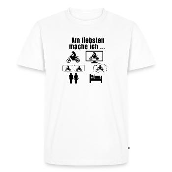 MOTOCROSS - T-shirt Premium bio Homme - blanc - Devant - Nico (187cm)
