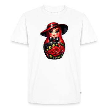 Russian Girl! Matryoshka Russian for Russians - Men's Premium Organic T-Shirt - white - Front - Nico (187cm)