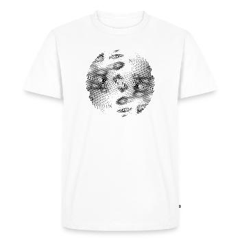 Pixelchaos rasterized football soccer MODIFICATED - Men's Premium Organic T-Shirt - white - Front - Nico (187cm)