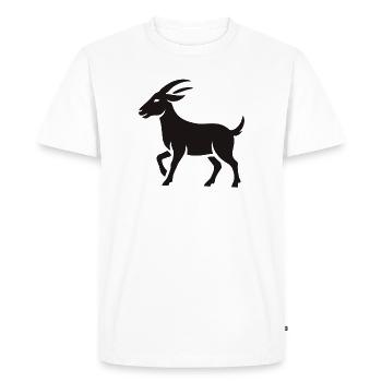 Bouc - T-shirt Premium bio Homme - blanc - Devant - Nico (187cm)