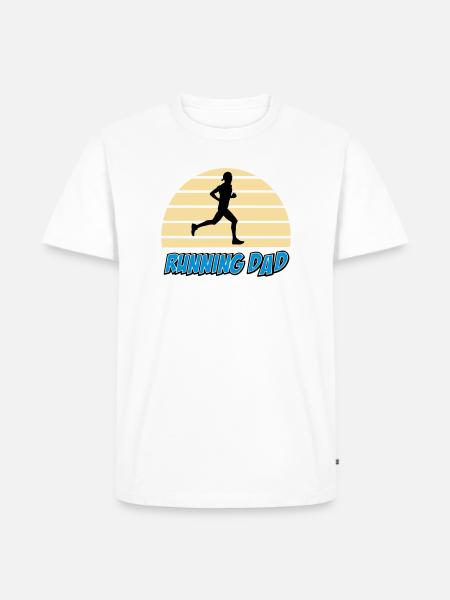Running dad - T-shirt Premium bio Homme - blanc