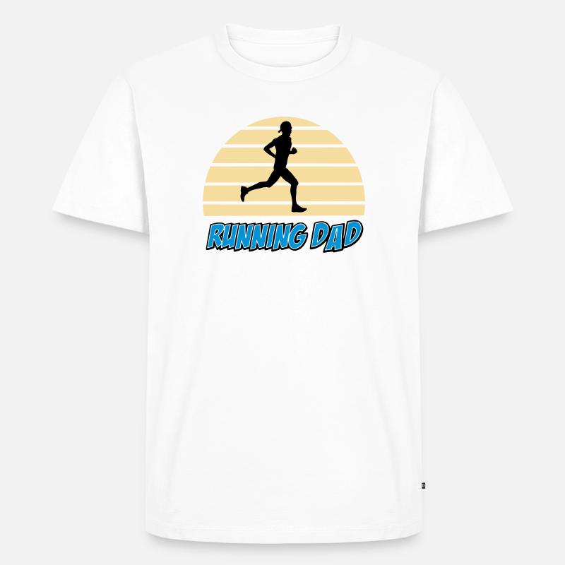 Running dad - T-shirt Premium bio Homme - blanc