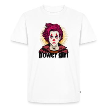Fille de pouvoir - T-shirt Premium bio Homme - blanc - Devant - Nico (187cm)