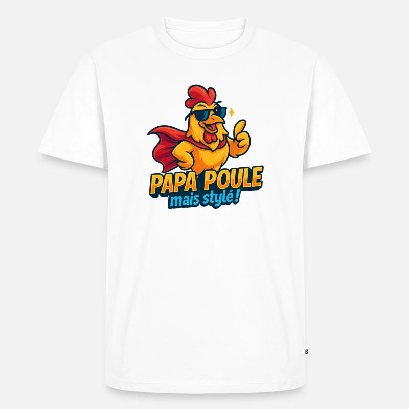 Chicken Style Mode Chic - Männer Premium Bio T-Shirt - Weiß