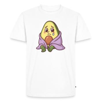 Avocat triste - T-shirt Premium bio Homme - blanc - Devant - Nico (187cm)