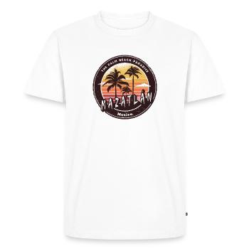 Mazatlán Mexico Sunset Design - Men's Premium Organic T-Shirt - white - Front - Nico (187cm)