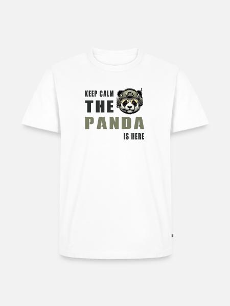 Tactical Panda – Keep Calm - Men's Premium Organic T-Shirt - white
