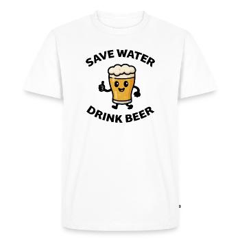 Save Water Vector - Men's Premium Organic T-Shirt - white - Front - Nico (187cm)