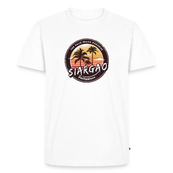 Siargao Philippines Plage Palmiers Design - T-shirt Premium bio Homme - blanc - Devant - Nico (187cm)