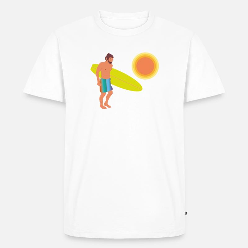 surfer - Männer Premium Bio T-Shirt - Weiß