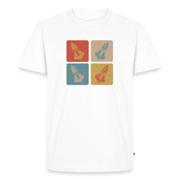 Space Space Design - Men's Premium Organic T-Shirt - white - Front - Nico (187cm)