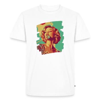 Sucette sucette bonbons bonbons - T-shirt Premium bio Homme - blanc - Devant - Nico (187cm)