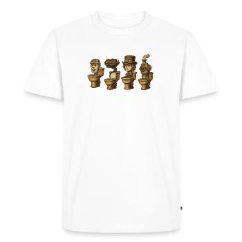 Steampunk Toilette Personnages PNG Art - T-shirt Premium bio Homme - blanc - Devant - Nico (187cm)