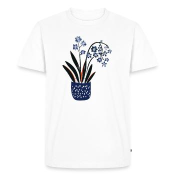 Cute Plant Design - Men's Premium Organic T-Shirt - white - Front - Nico (187cm)