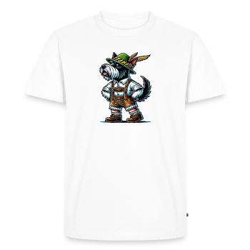 Terrier écossais de Bavière - T-shirt Premium bio Homme - blanc - Devant - Nico (187cm)