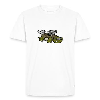 Turbo Tortue High-Tech - T-shirt Premium bio Homme - blanc - Devant - Nico (187cm)