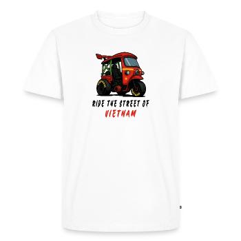 Vietnam Tuk-Tuk Racing - T-shirt Premium bio Homme - blanc - Devant - Nico (187cm)