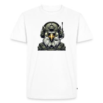 Aigle militaire en mission - T-shirt Premium bio Homme - blanc - Devant - Nico (187cm)