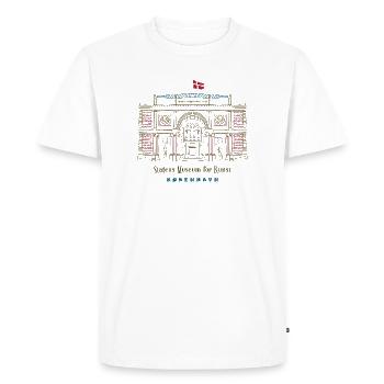 Copenhagen, SMK Art Museum, Drawing Denmark - Men's Premium Organic T-Shirt - white - Front - Nico (187cm)