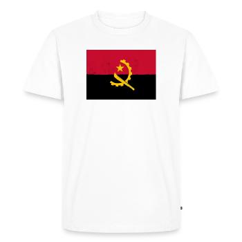 Le drapeau de l’Angola, symbole de fierté nationale - T-shirt Premium bio Homme - blanc - Devant - Nico (187cm)