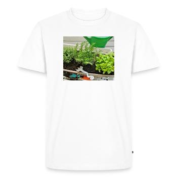 Herbe - T-shirt Premium bio Homme - blanc - Devant - Nico (187cm)