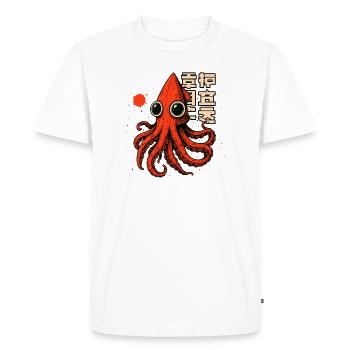 TSHIRT DE CALAMAR - T-shirt Premium bio Homme - blanc - Devant - Nico (187cm)