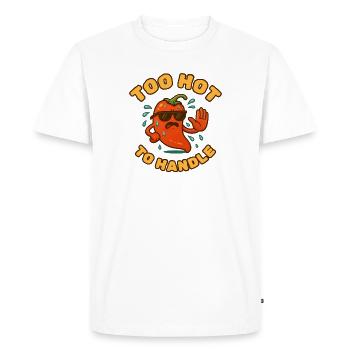 Too Hot to Handle Chili - Men's Premium Organic T-Shirt - white - Front - Nico (187cm)
