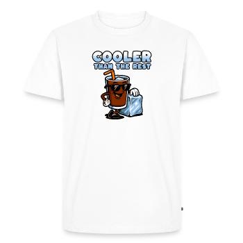 Cola-figur med is og solbriller - Men's Premium Organic T-Shirt - white - Front - Nico (187cm)