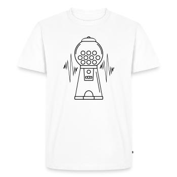 Chewing gum machine Puls - Men's Premium Organic T-Shirt - white - Front - Nico (187cm)