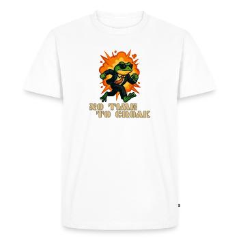 Graines dans un costume - Pas le temps de se détendre - T-shirt Premium bio Homme - blanc - Devant - Nico (187cm)