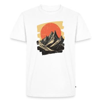 Mountains Climbing Climbers Hiking - Men's Premium Organic T-Shirt - white - Front - Nico (187cm)