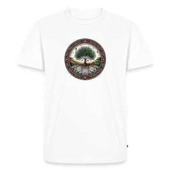 Enraciné - T-shirt Premium bio Homme - blanc - Devant - Nico (187cm)