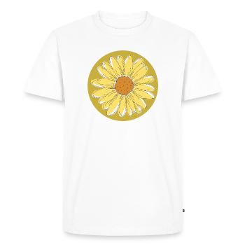 Tournesol - Été, Soleil, Bonne Humeur - T-shirt Premium bio Homme - blanc - Devant - Nico (187cm)