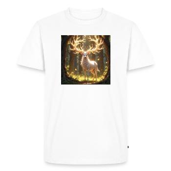 Animal Totem Cerf de Jour - T-shirt Premium bio Homme - blanc - Devant - Nico (187cm)