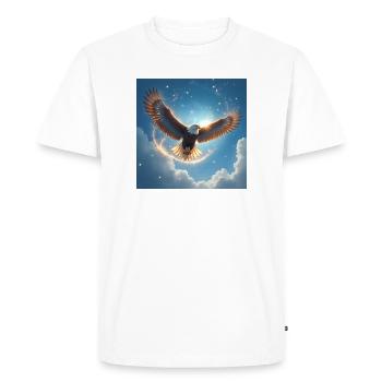 Animal Totem Aigle en Vol - T-shirt Premium bio Homme - blanc - Devant - Nico (187cm)