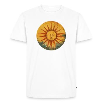 Soleil - T-shirt Premium bio Homme - blanc - Devant - Nico (187cm)