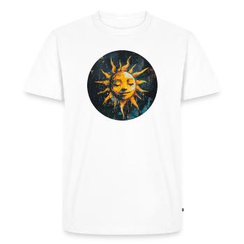 Soleil - T-shirt Premium bio Homme - blanc - Devant - Nico (187cm)